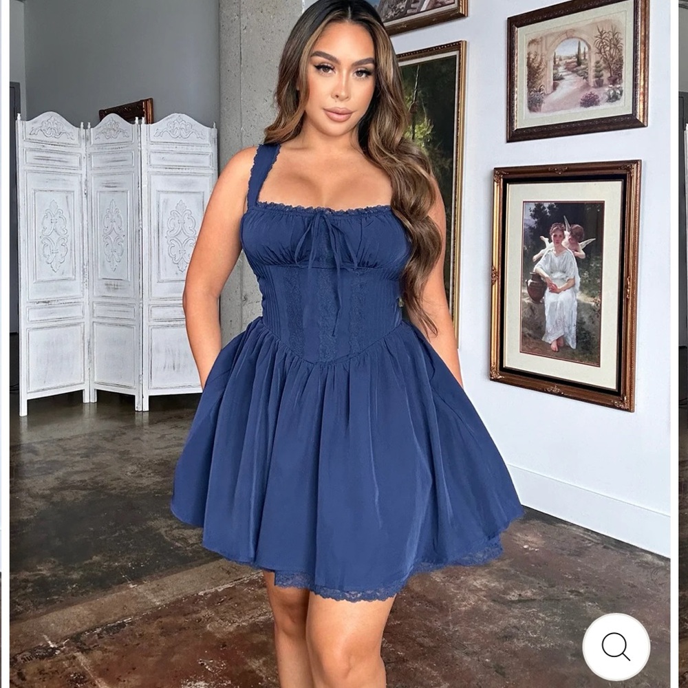 Elegant Navy Blue Dress